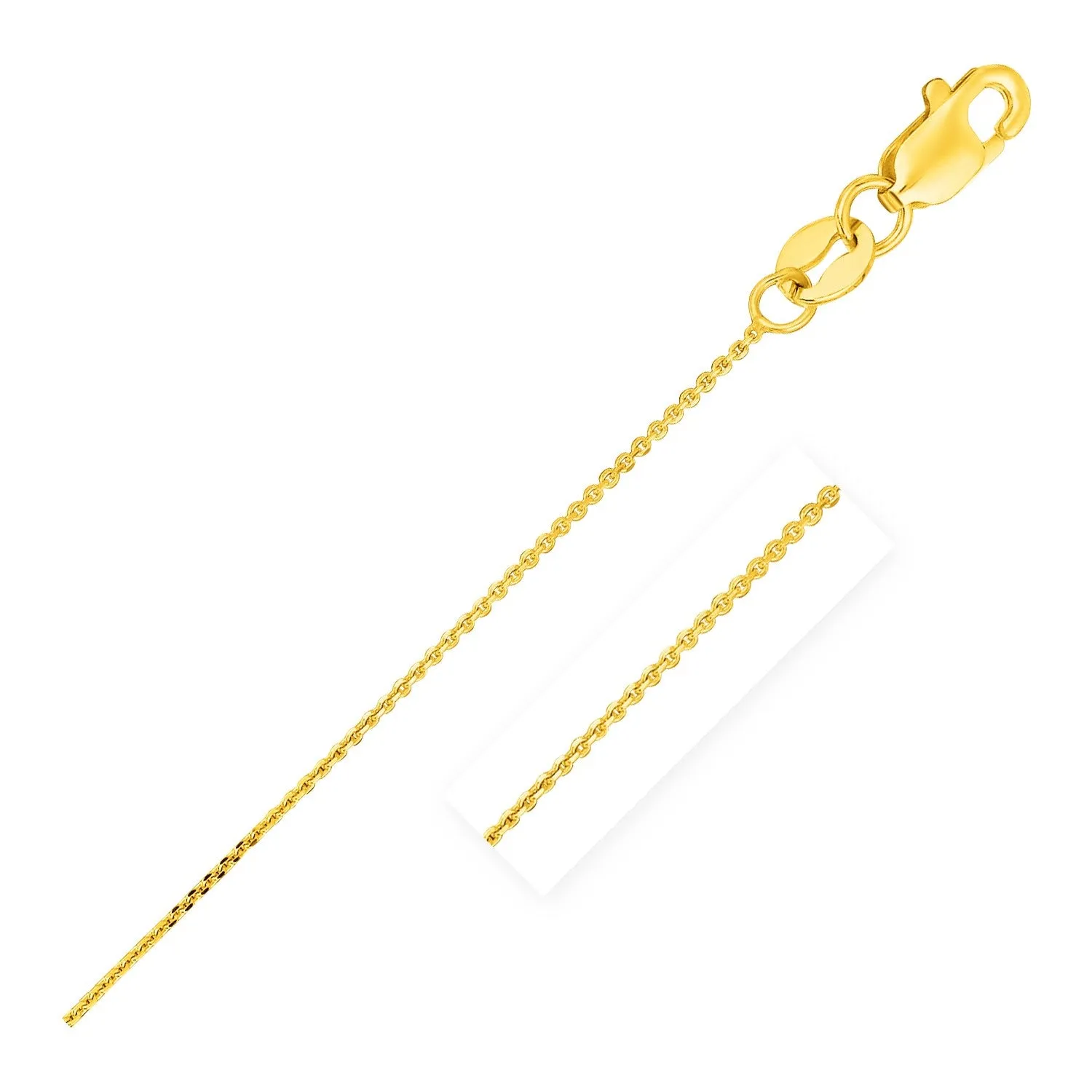 14k Yellow Gold Cable Link Chain