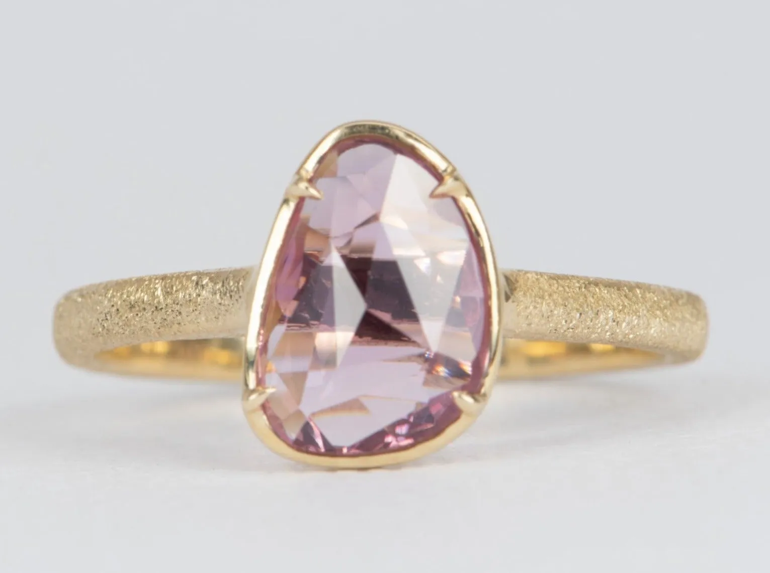 1.26ct GIA-Certified Natural Pink Sapphire Stacking Ring