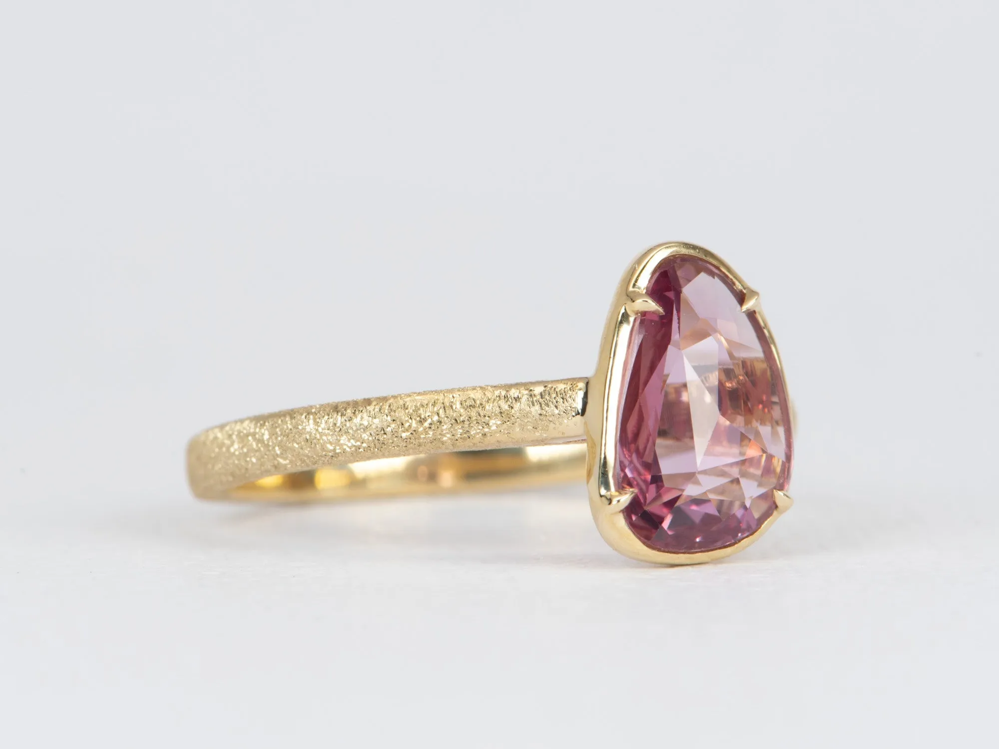 1.26ct GIA-Certified Natural Pink Sapphire Stacking Ring