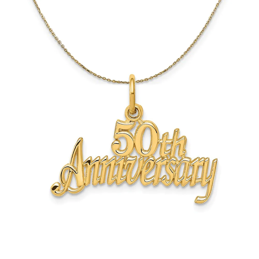 50th Anniversary Necklace - 14k Yellow Gold