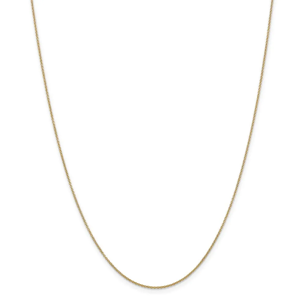 I Love You Heart, 17mm Necklace 14k Yellow Gold and Rhodium