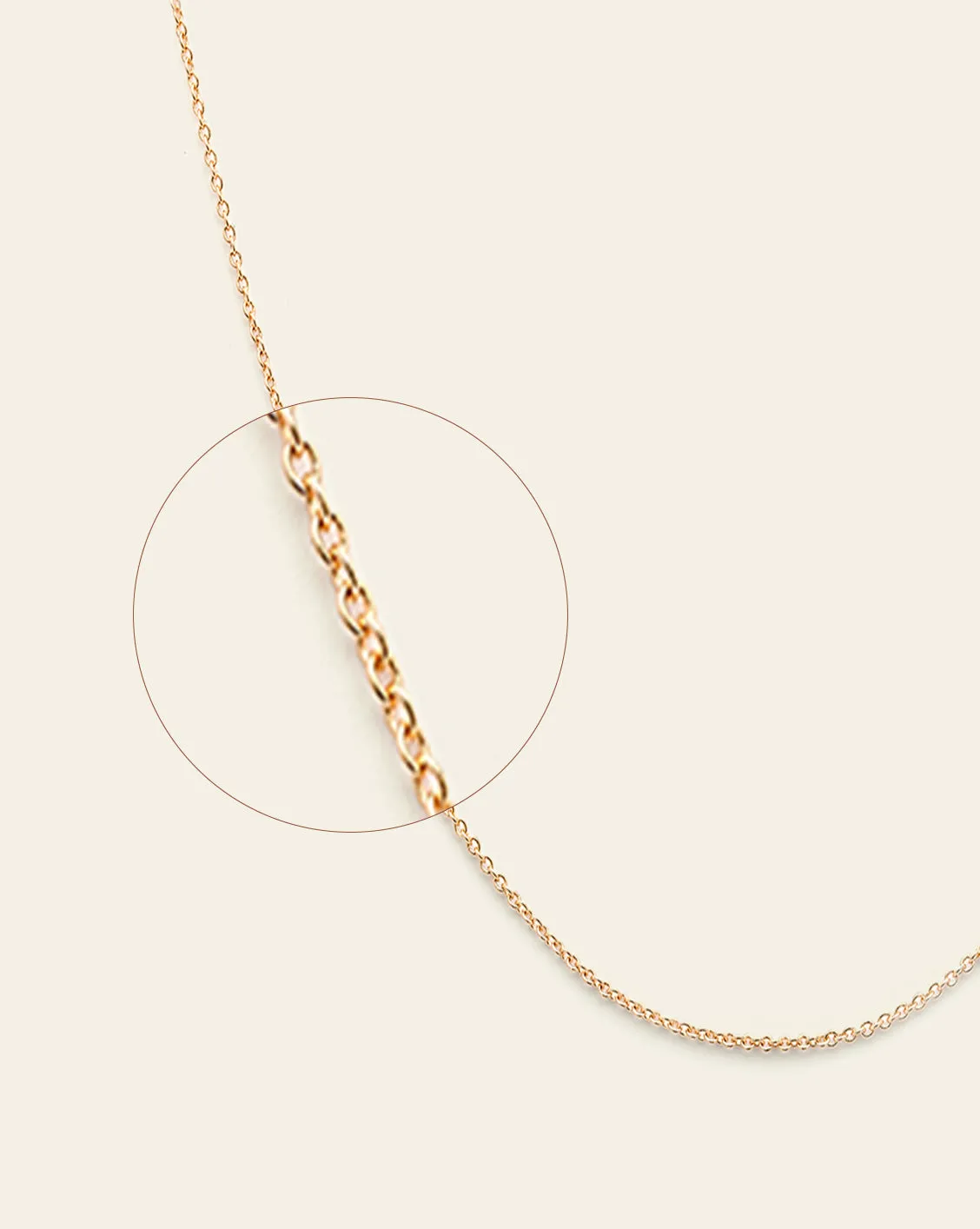 14k Solid Gold Thin Cable Chain