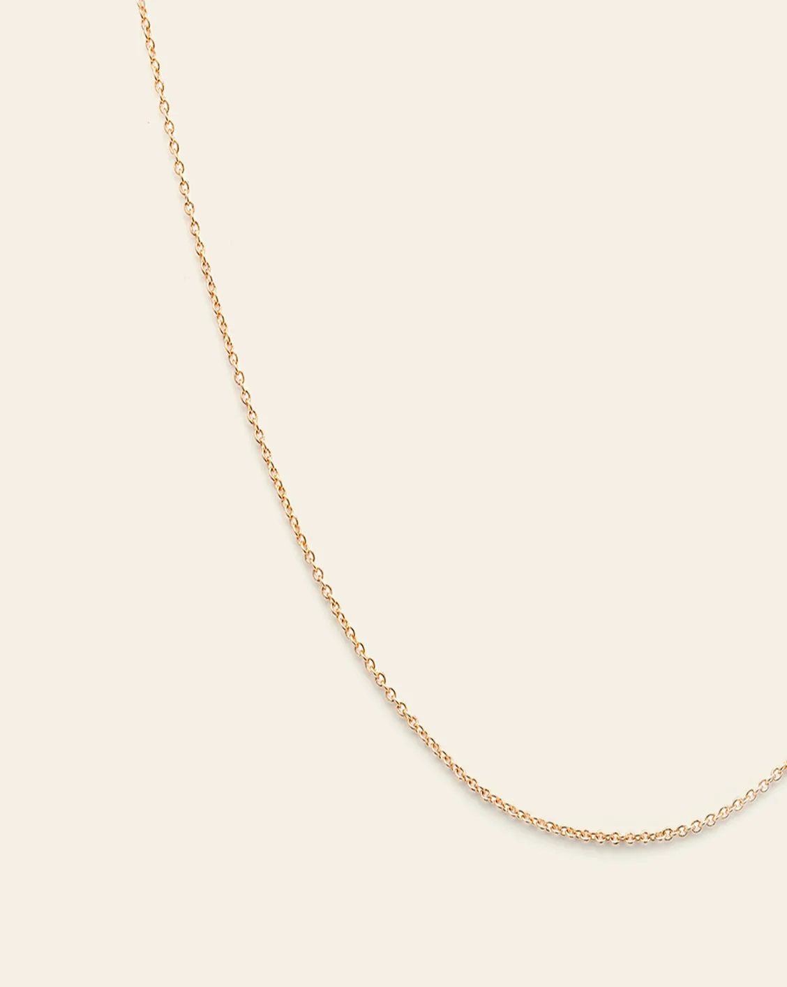 14k Solid Gold Thin Cable Chain