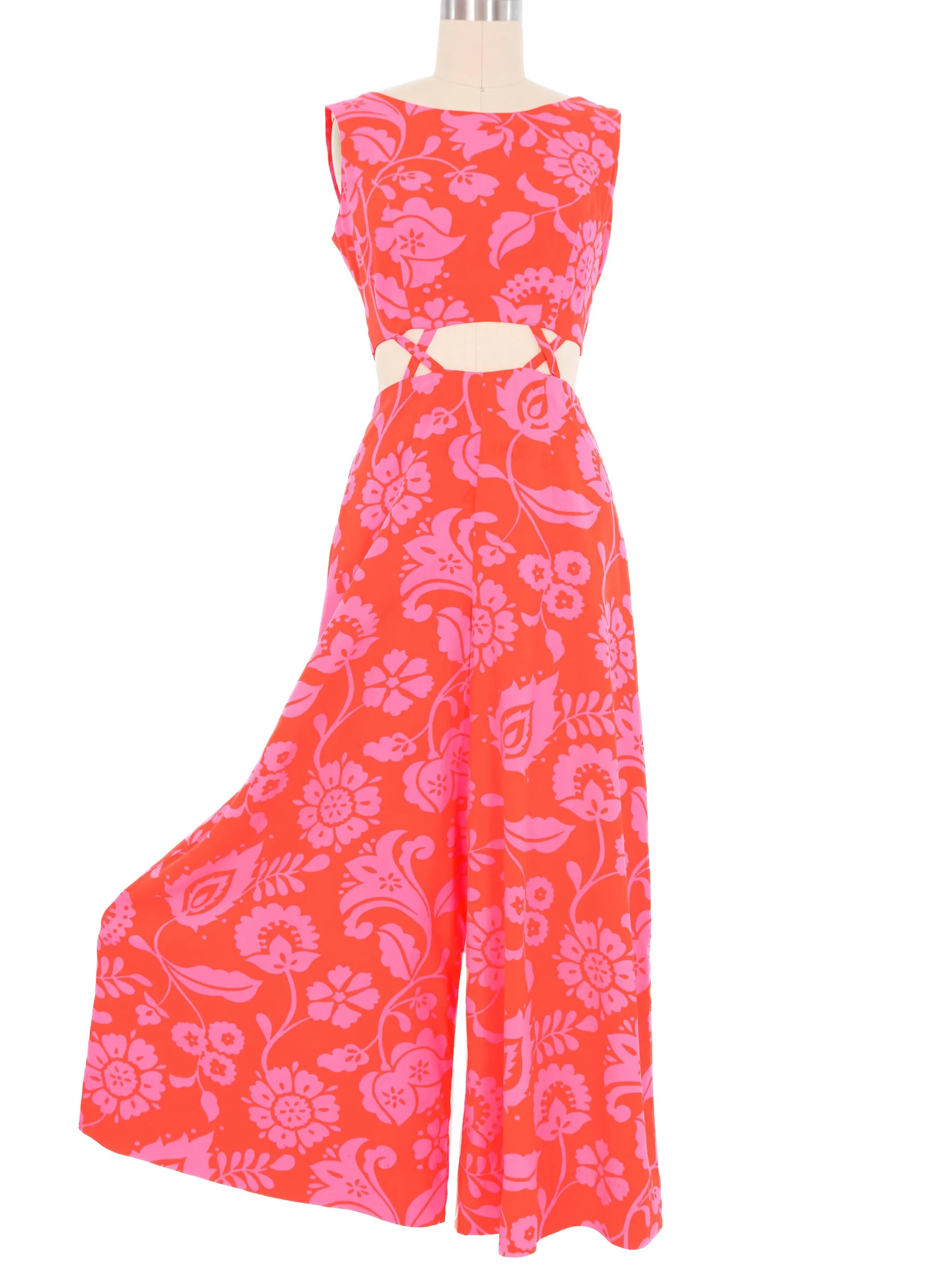1970s Caged Midriff Jumpsuit