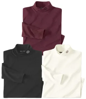 3-Pack Men's Turtleneck Tops