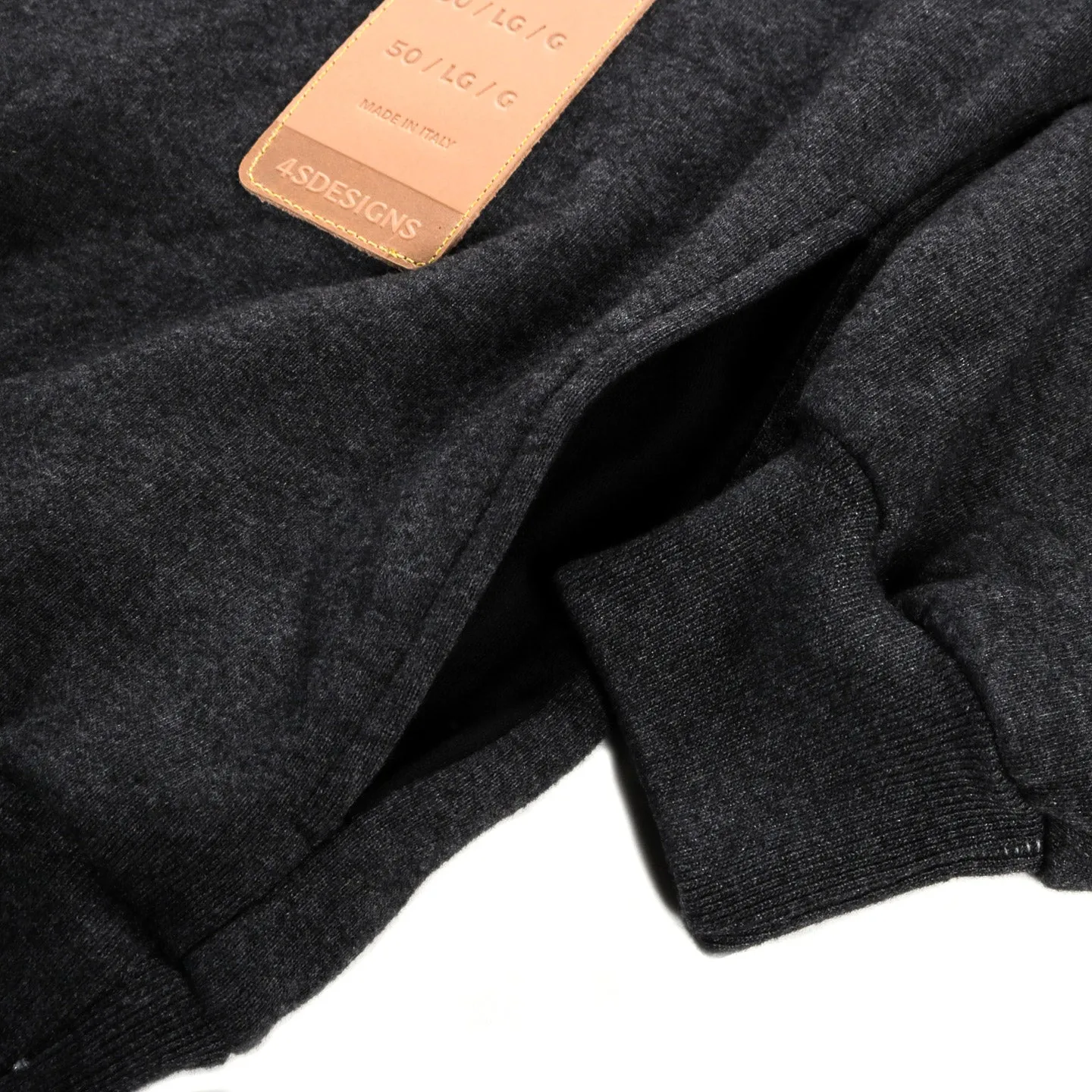 Black Overdye 4SDESIGNS Recycled Size Tag Eco Crewneck in Size L(B)