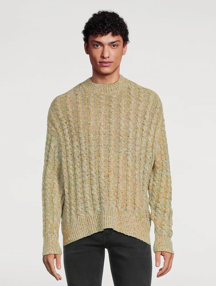 designer cable knitting pullover