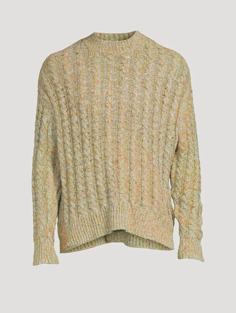 designer cable knitting pullover