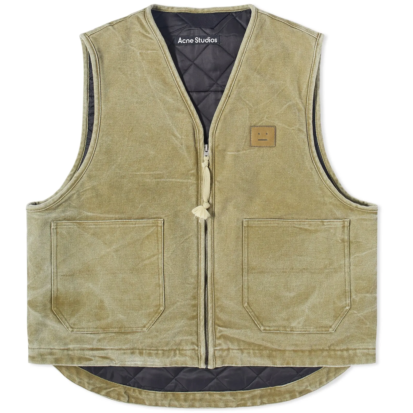 Acne Studios Khaki Beige Padded Canvas Gilet