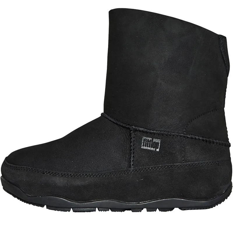 All Black Original Mukluk Shorty Double-Face Shearling Boots by FitFlop Womens