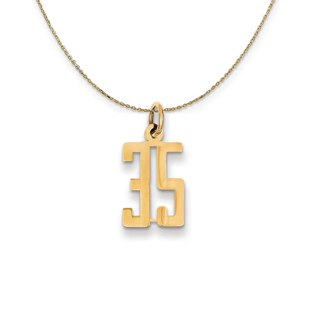 14k Gold Alumni Number 35 Necklace