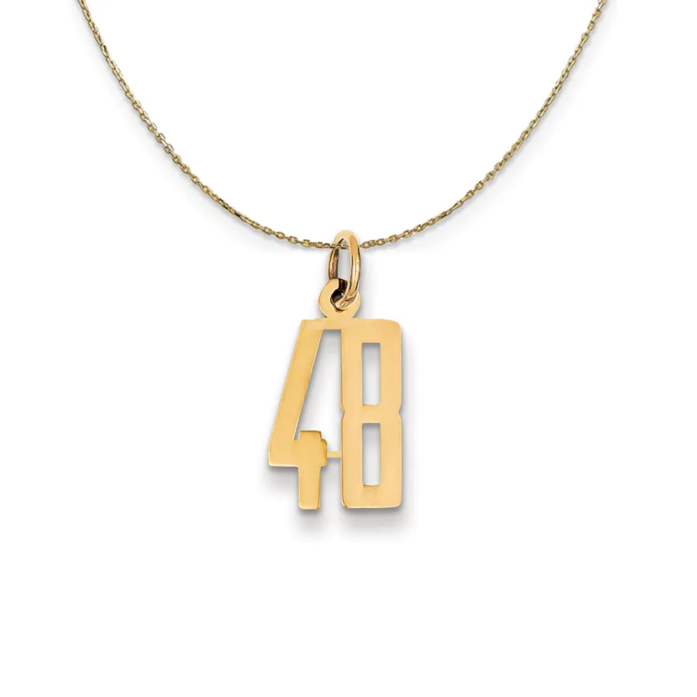 Gold Alumni Number 48 Necklace