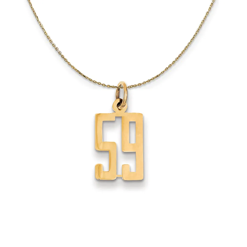 14k Gold Alumni Number 59 Necklace