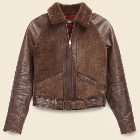 Brown Amport Shearling Leather Jacket