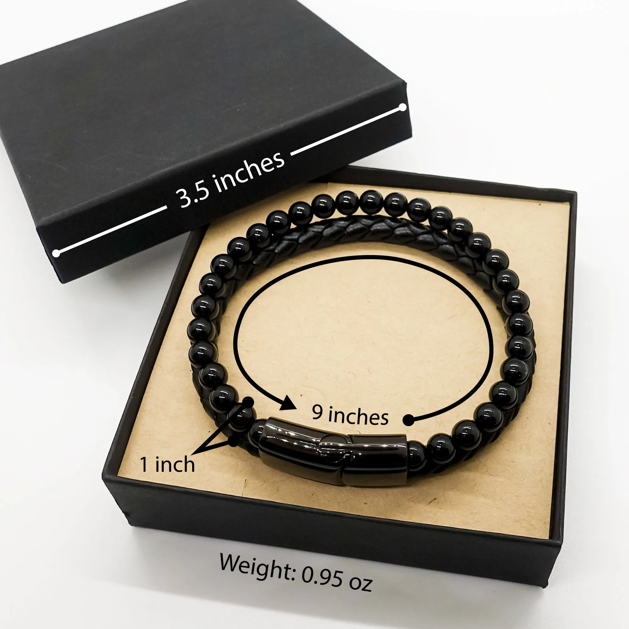 Badass Bailiff Gifts - Stone Leather Bracelets for Bailiff Birthday