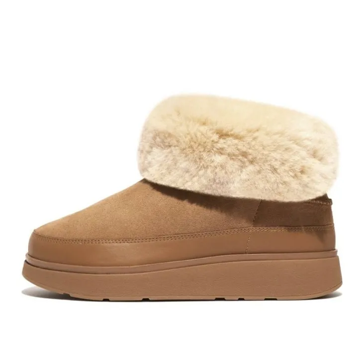 Beige GEN-FF Mini Double-Faced Shearling Boots by FitFlop