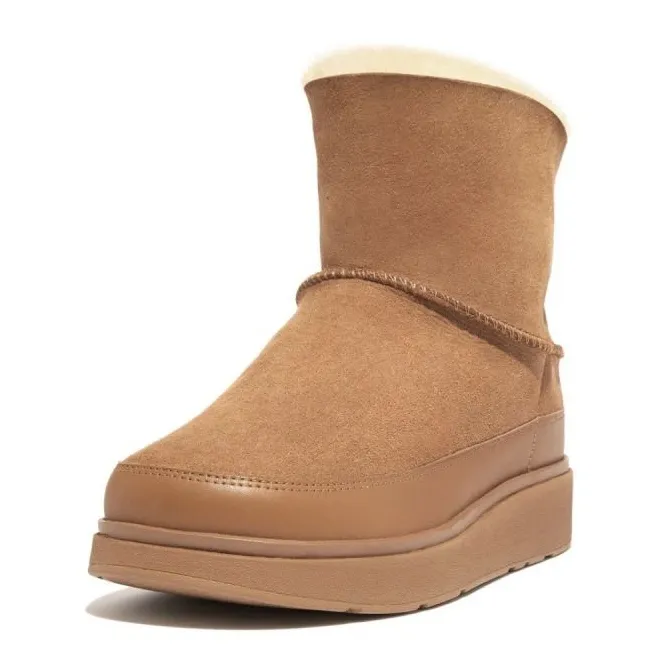 Beige GEN-FF Mini Double-Faced Shearling Boots by FitFlop