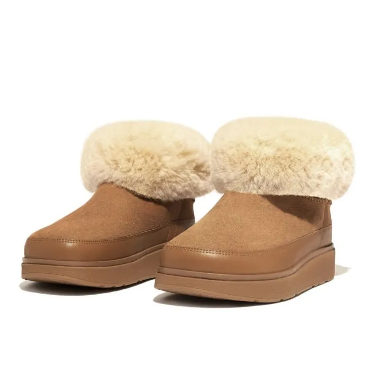 Beige GEN-FF Mini Double-Faced Shearling Boots by FitFlop