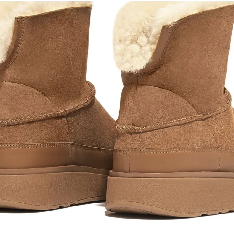 Beige GEN-FF Mini Double-Faced Shearling Boots by FitFlop