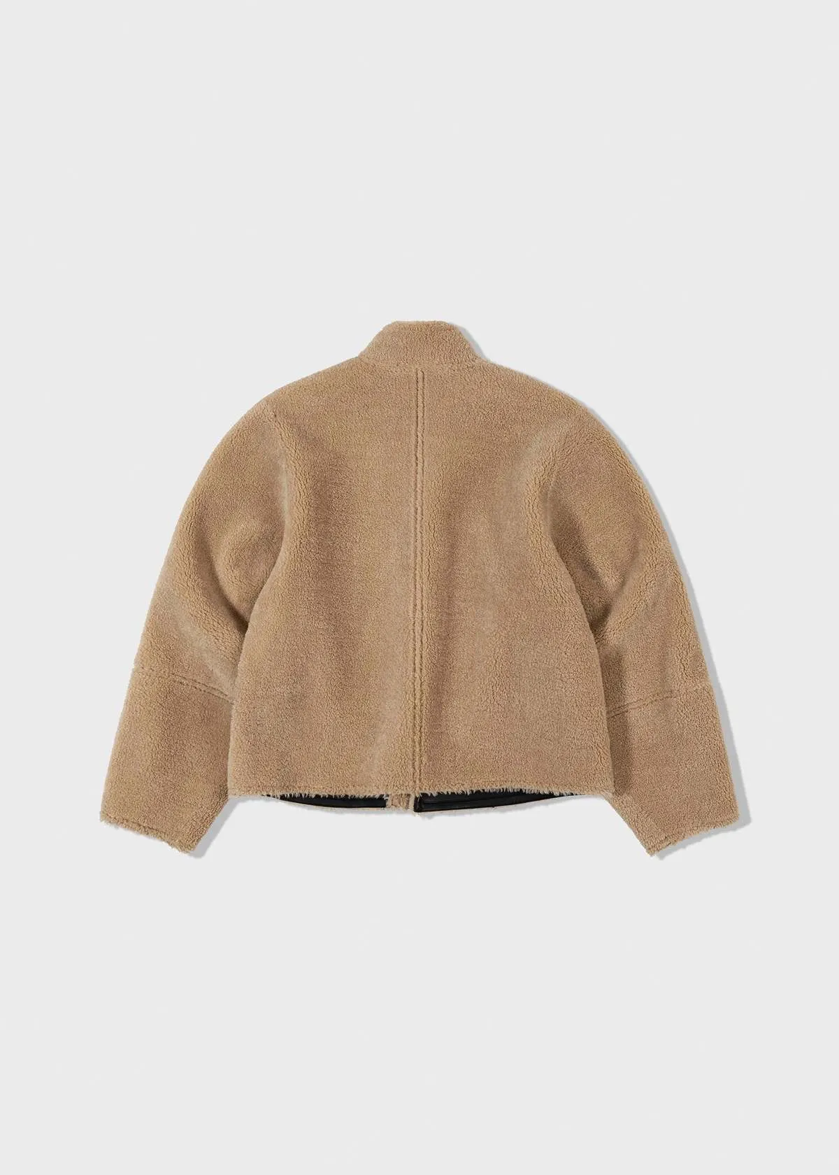 Beige Reversible Shearling Jacket