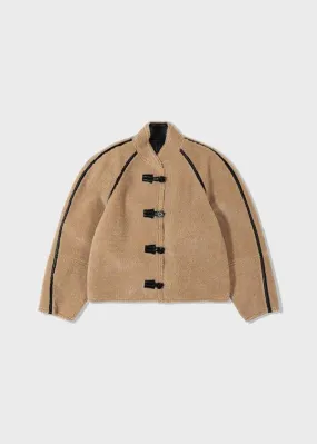 Beige Reversible Shearling Jacket