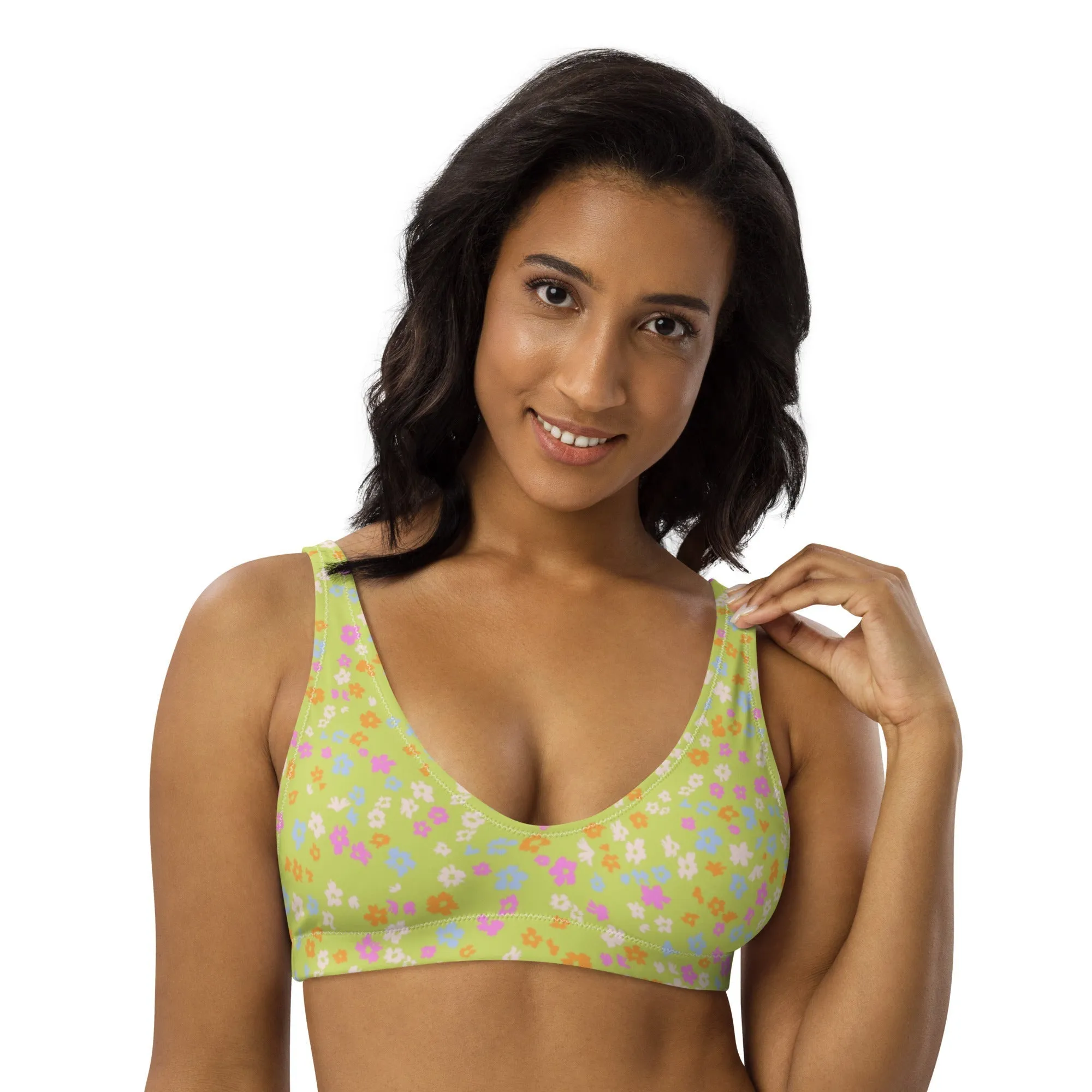 Lime Colada Eco Padded Bikini Top