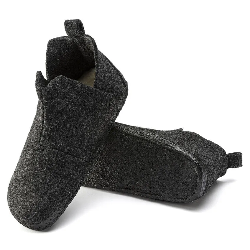 Birkenstock Unisex Andermatt Shearling Slippers - Anthracite **Narrow Width**