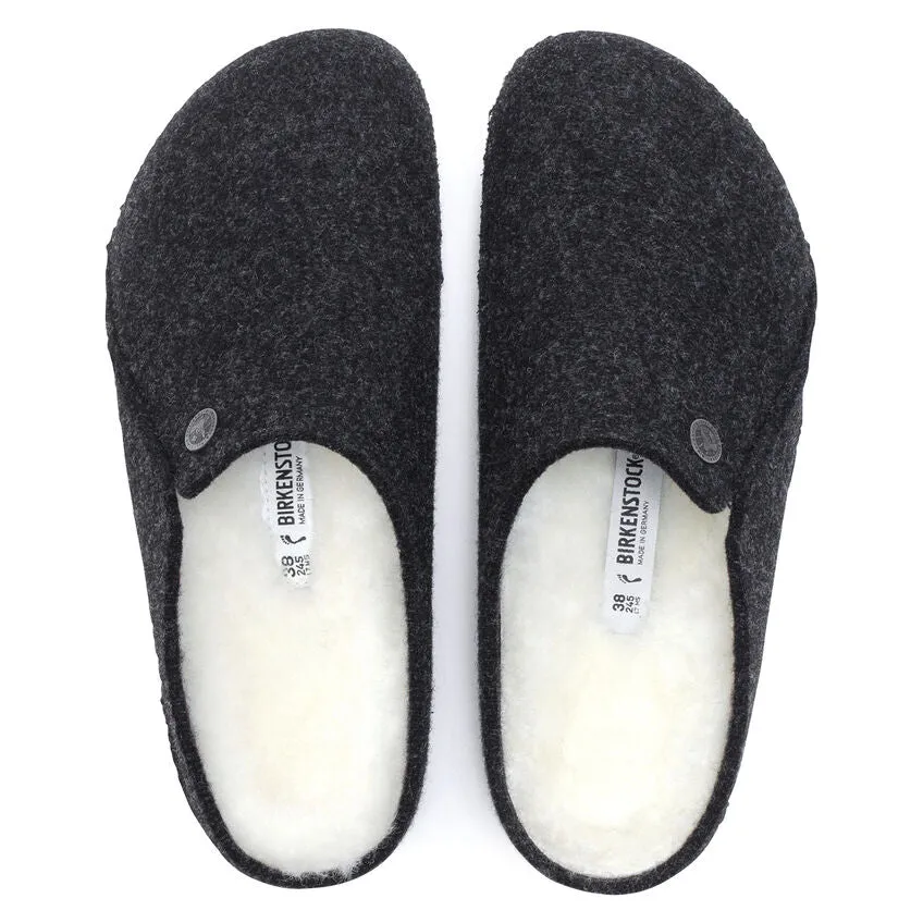 Anthracite Shearling Zermatt Slippers by Birkenstock