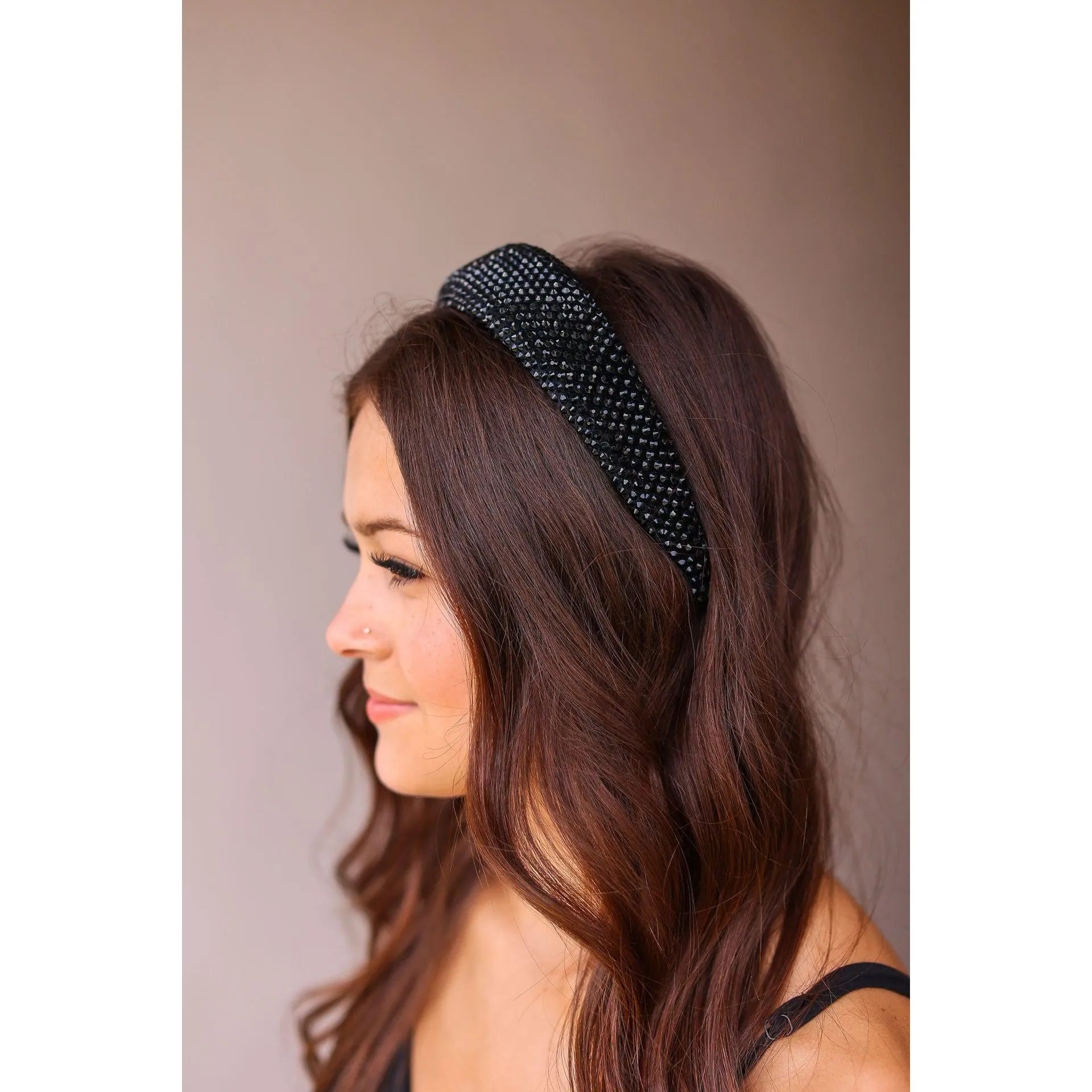 Black Headband with Bling