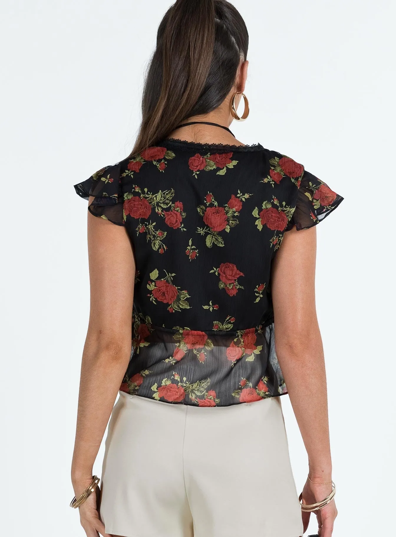 Wiley Black Floral Top