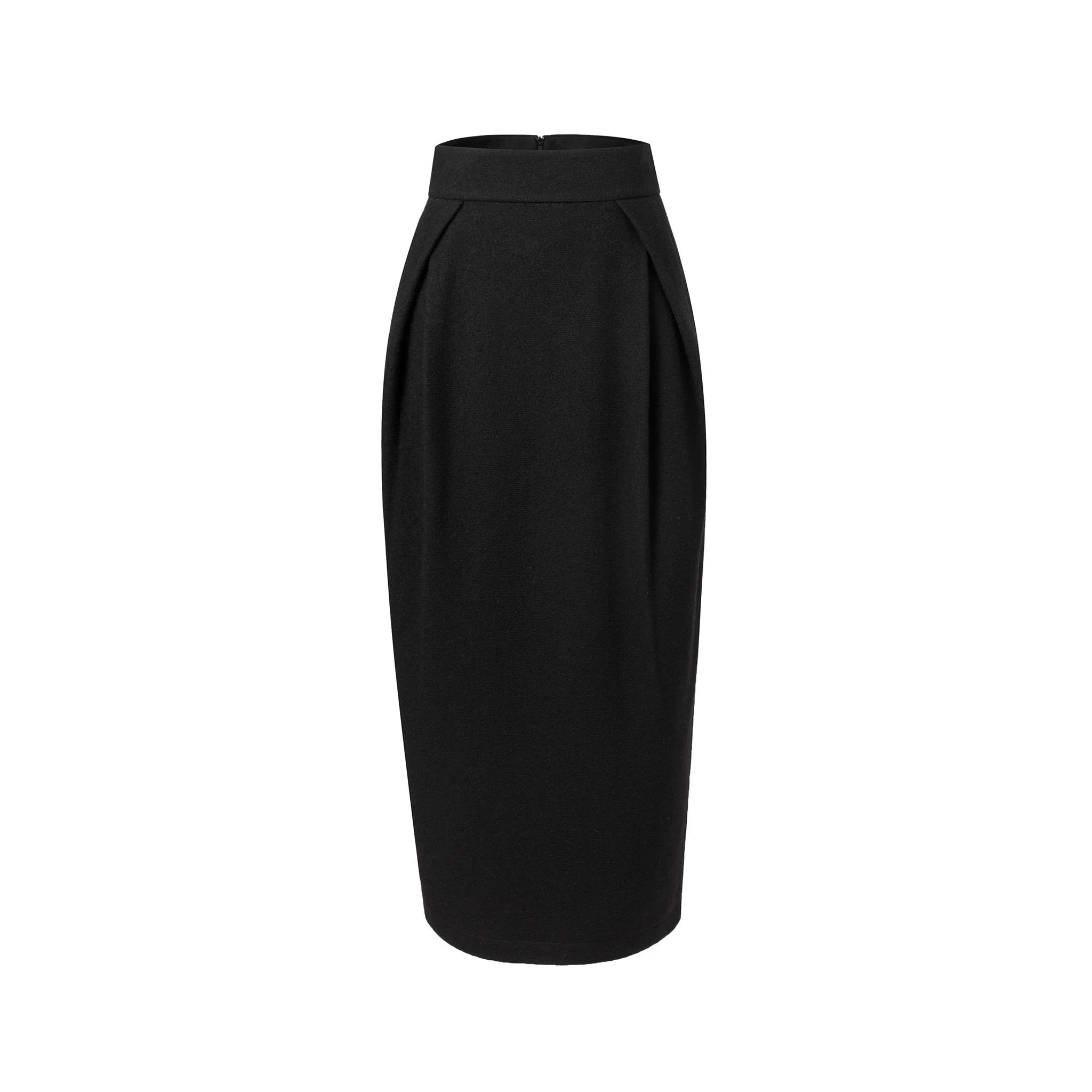 Black Wool Skirt