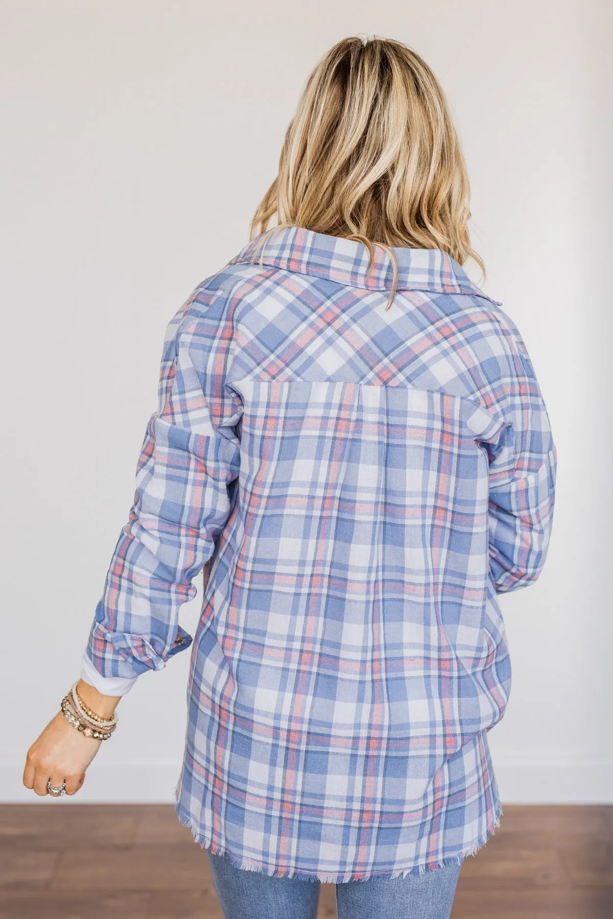 Plaid Blue Top