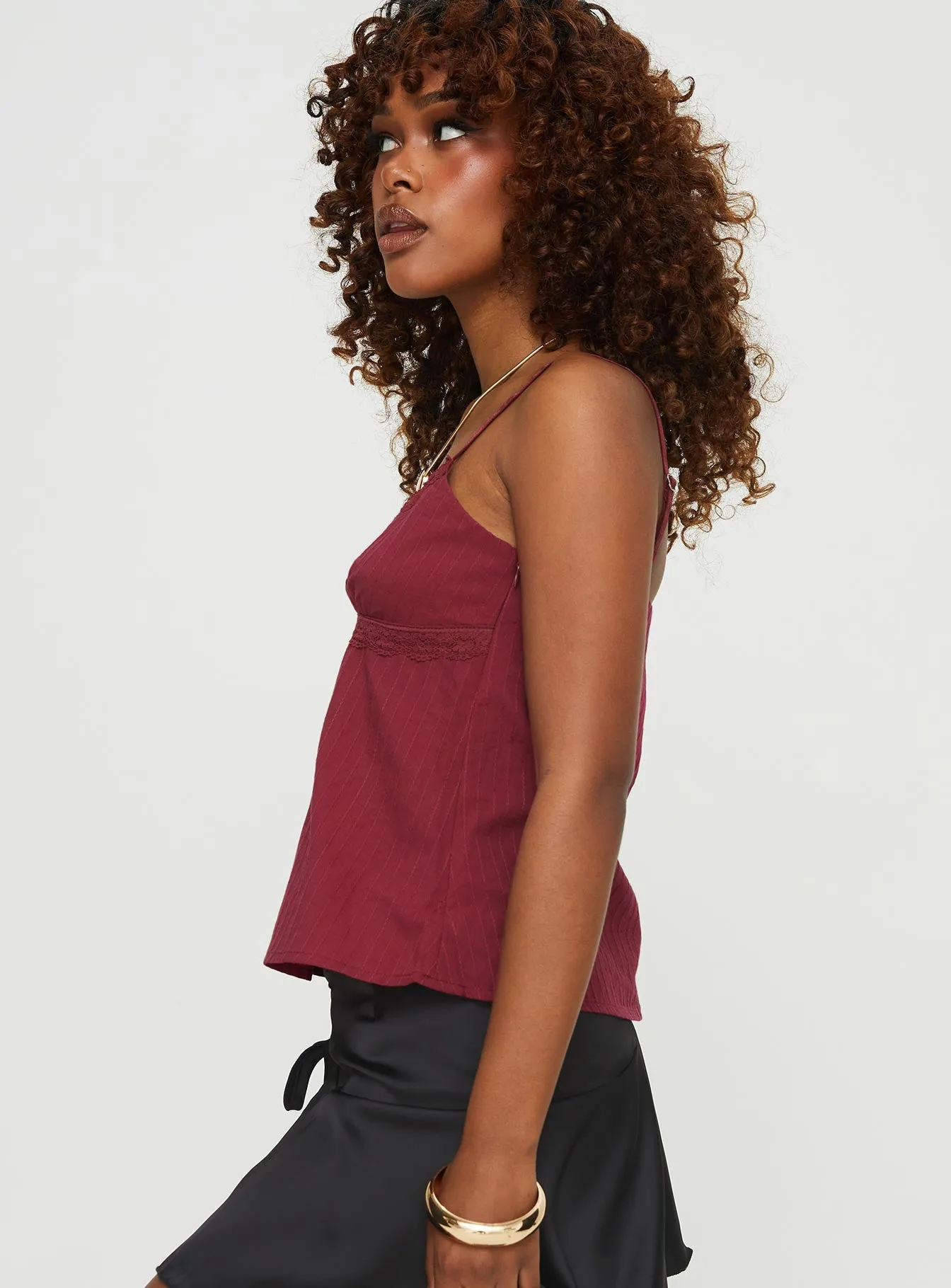 Lunya Petite Burgundy Top