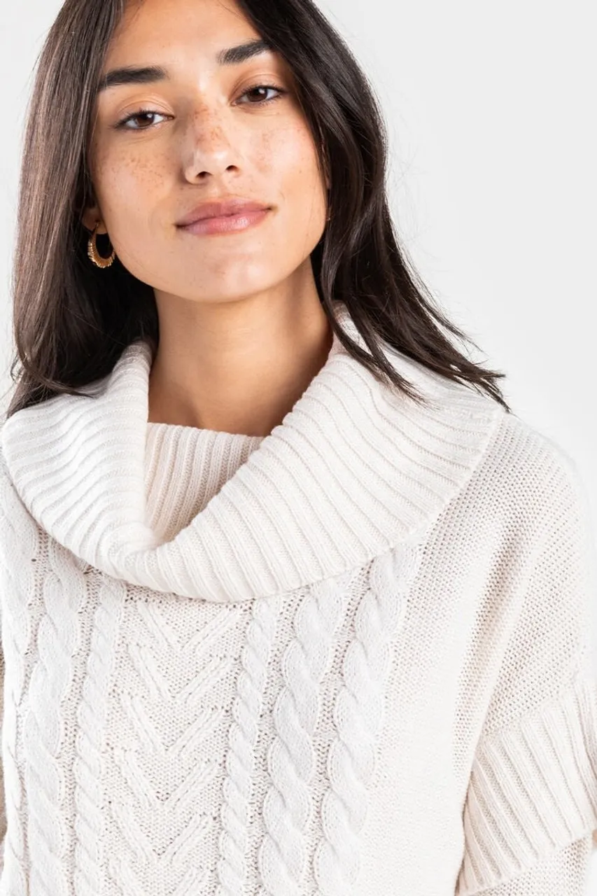 Cable Knit Poncho named Emma