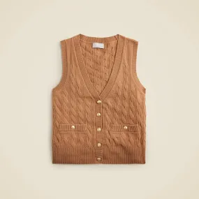 Cashmere Cable-Knit Sweater Vest