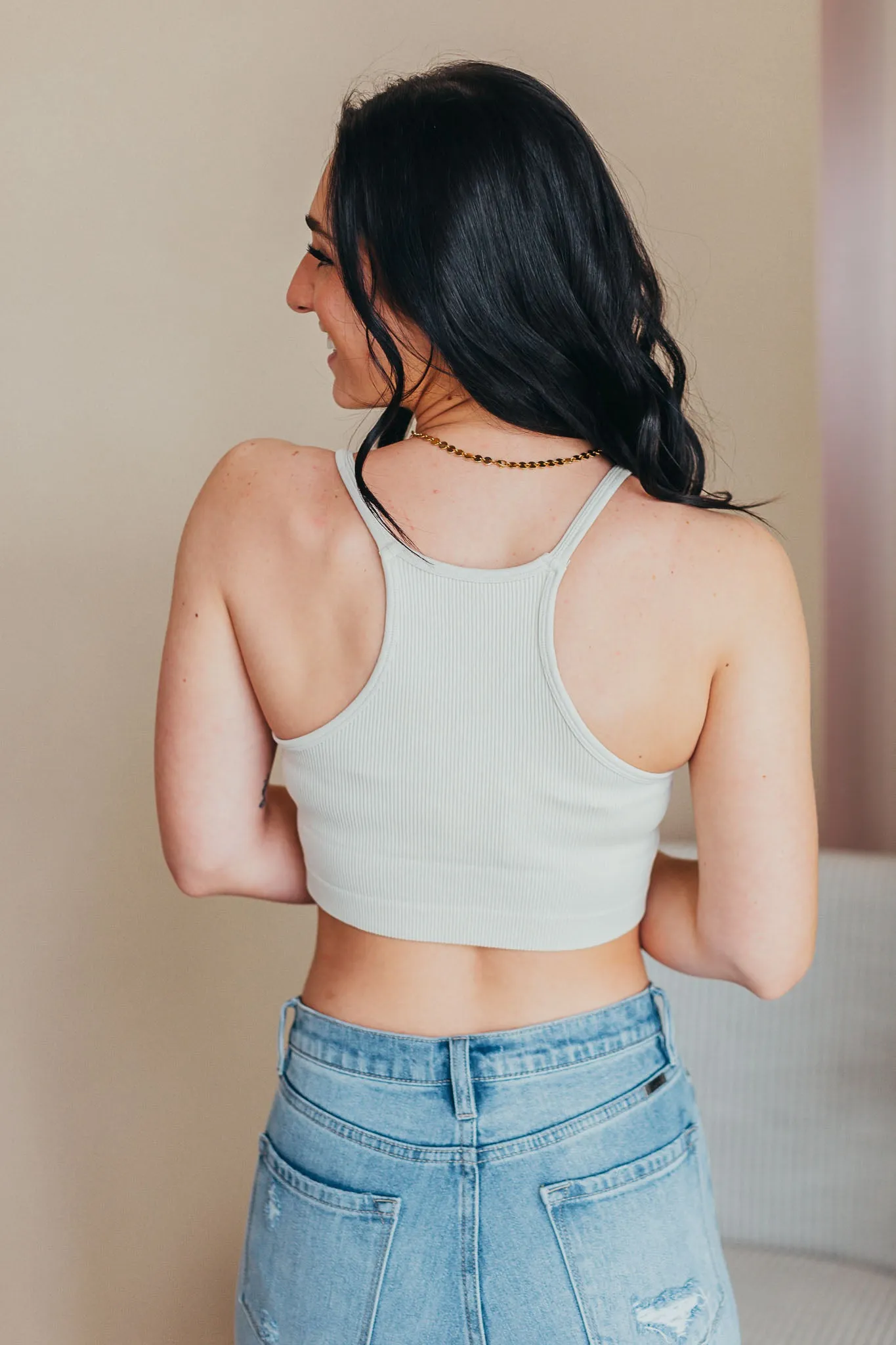 Mono B Vintage Wash Crop Top