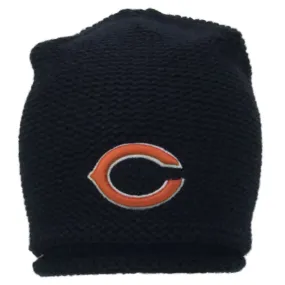 Chicago Bears Women's Navy Knit Beanie Hat with Rolled Bottom by 47 Brand