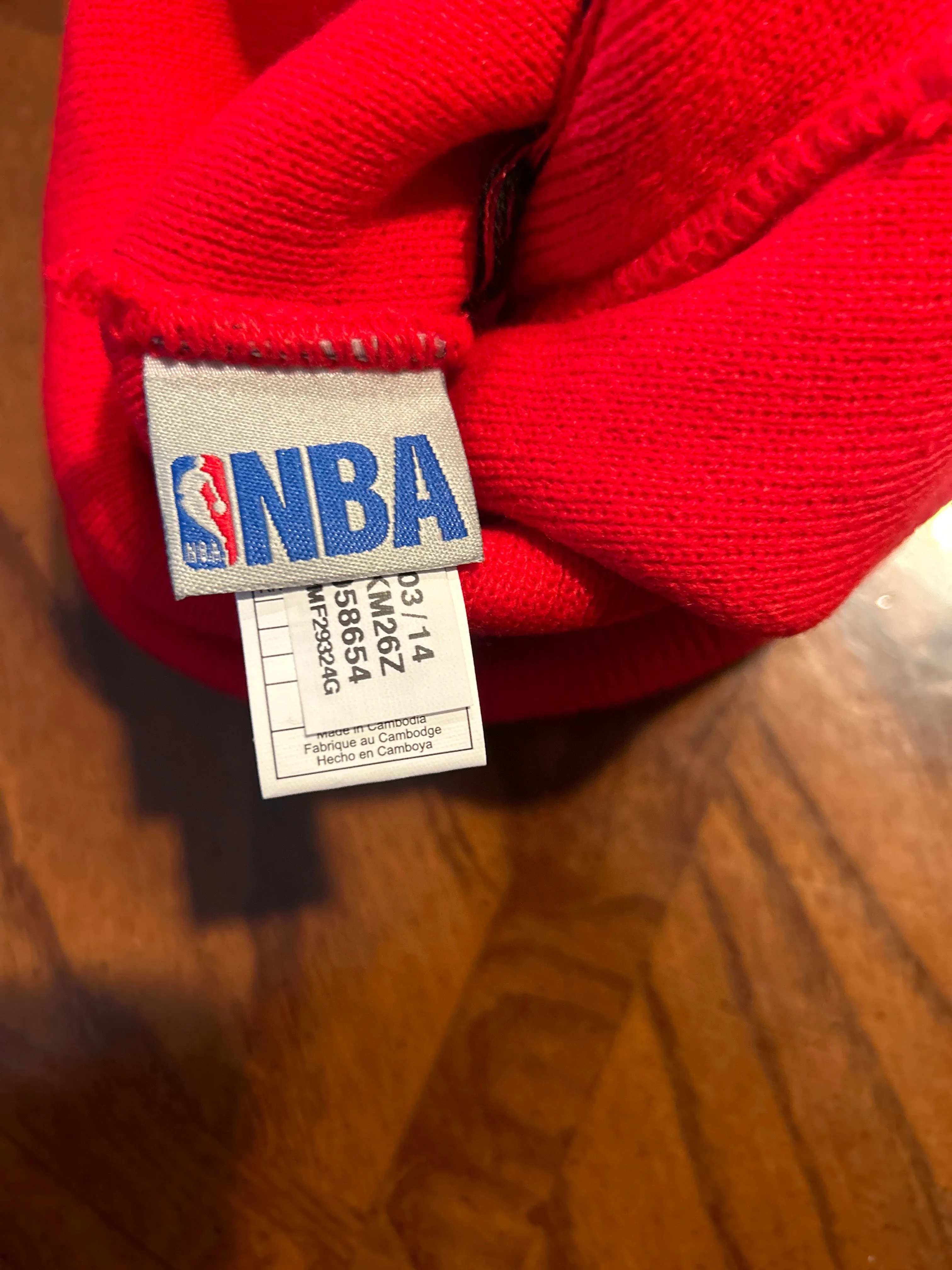 Chicago Bulls NBA Knit Beanie Cuffed Pom