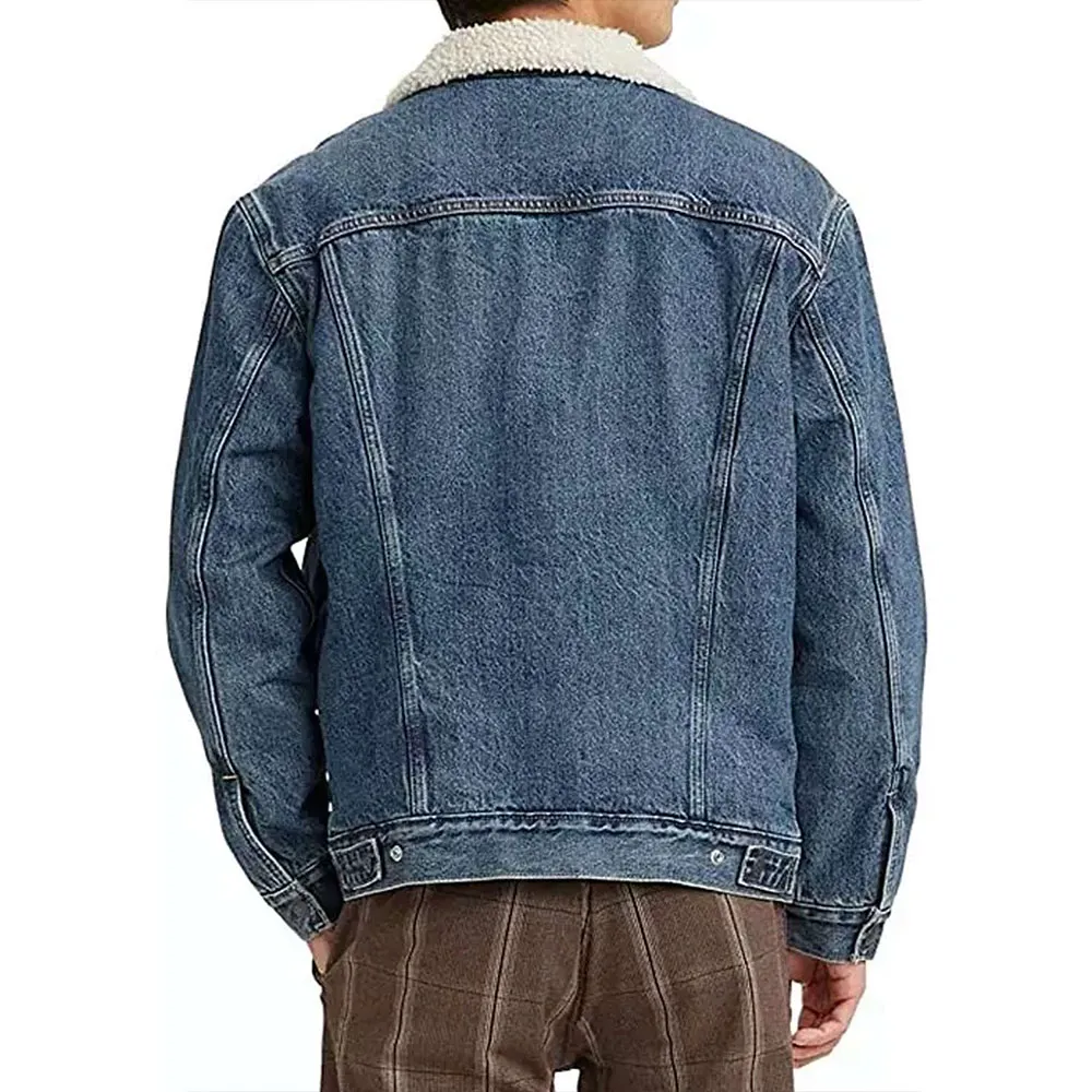 Shearling Denim Jacket worn by Zackary Arthur in Chucky Season 2