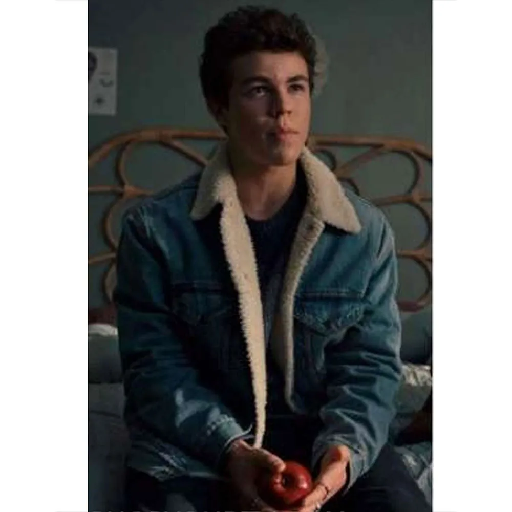 Shearling Denim Jacket worn by Zackary Arthur in Chucky Season 2