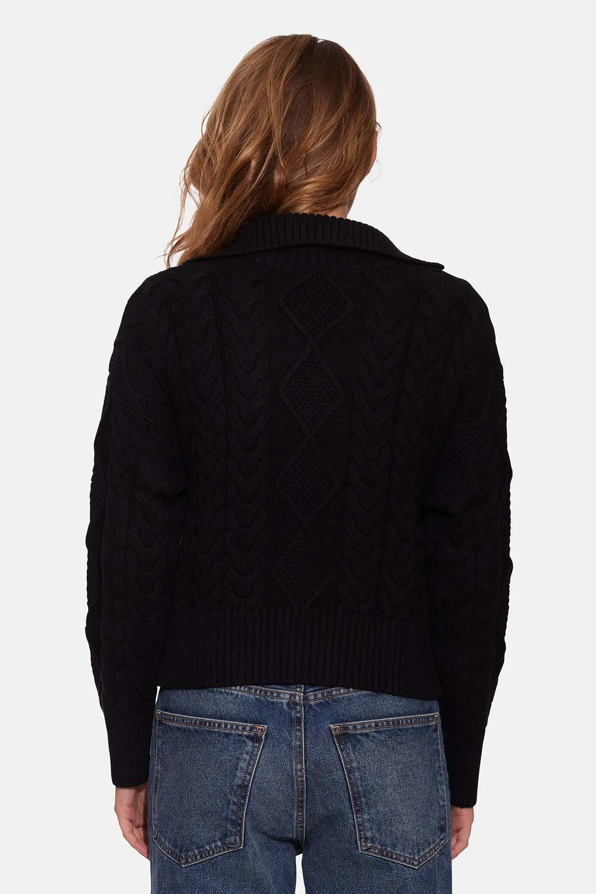 Classic Coal Cable Knit Sweater