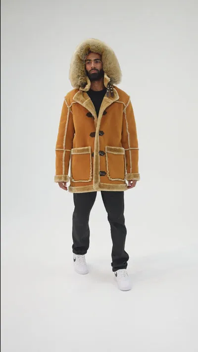 Cognac Denali Shearling Jacket