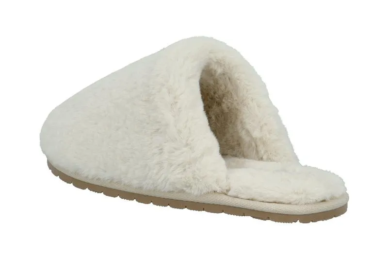 Creme Biagloria Fur Slippers