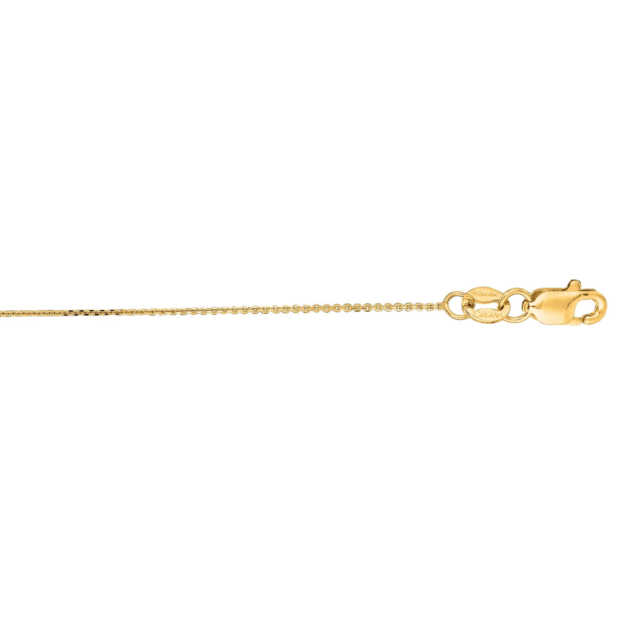 Gold Diamond Cut Flat Cable Chain