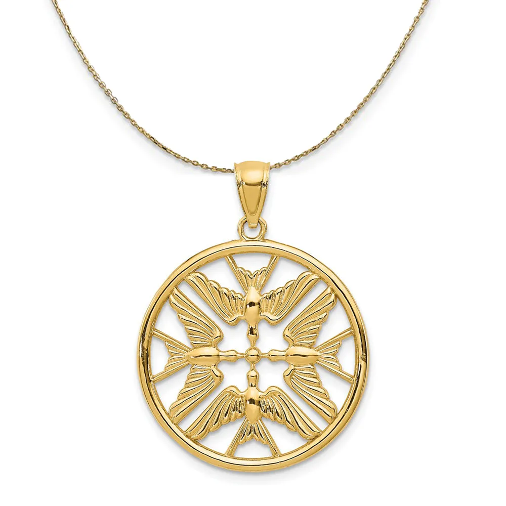 Doves Circle Necklace