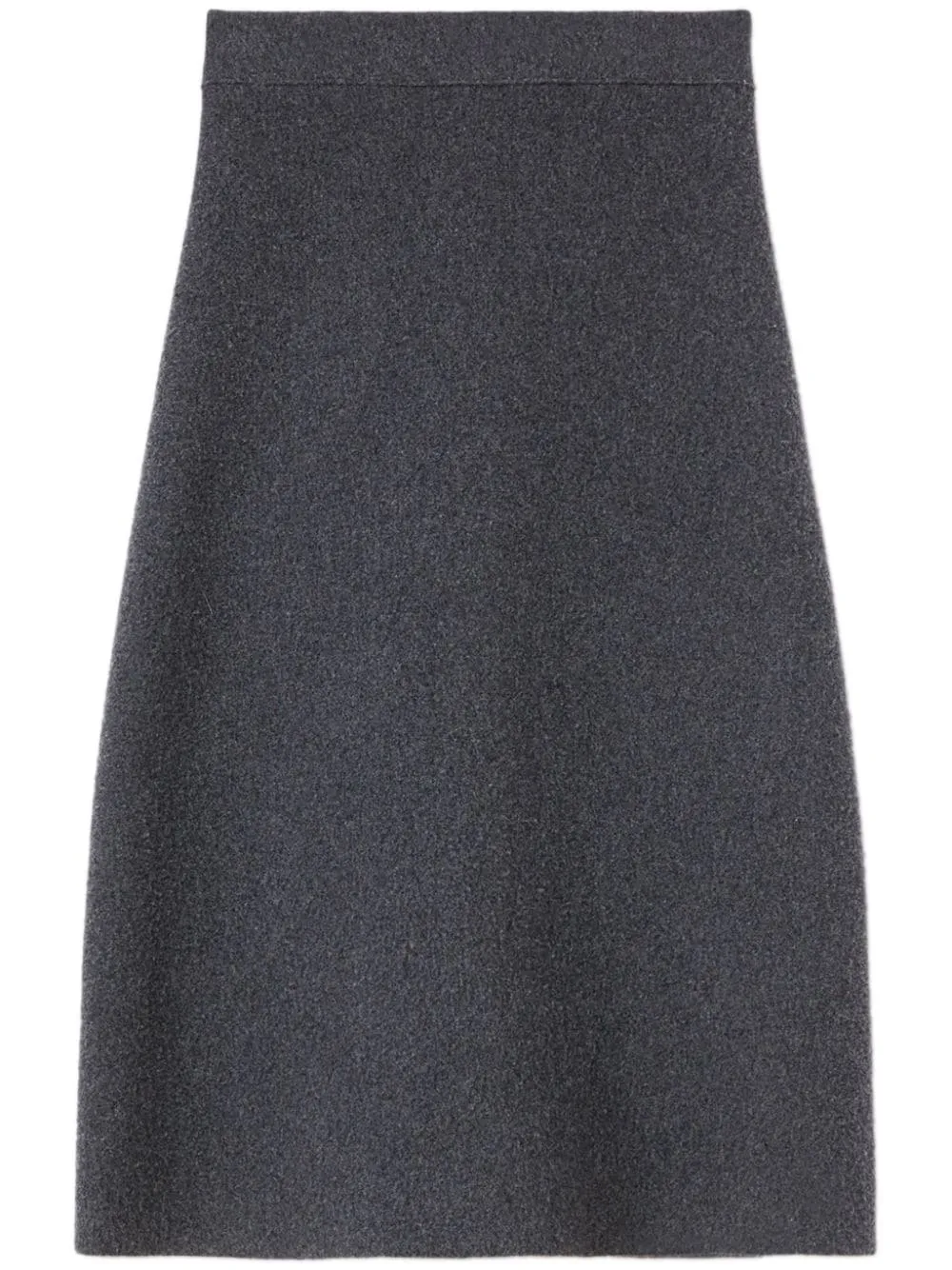 Elegant Midi Wool Skirt