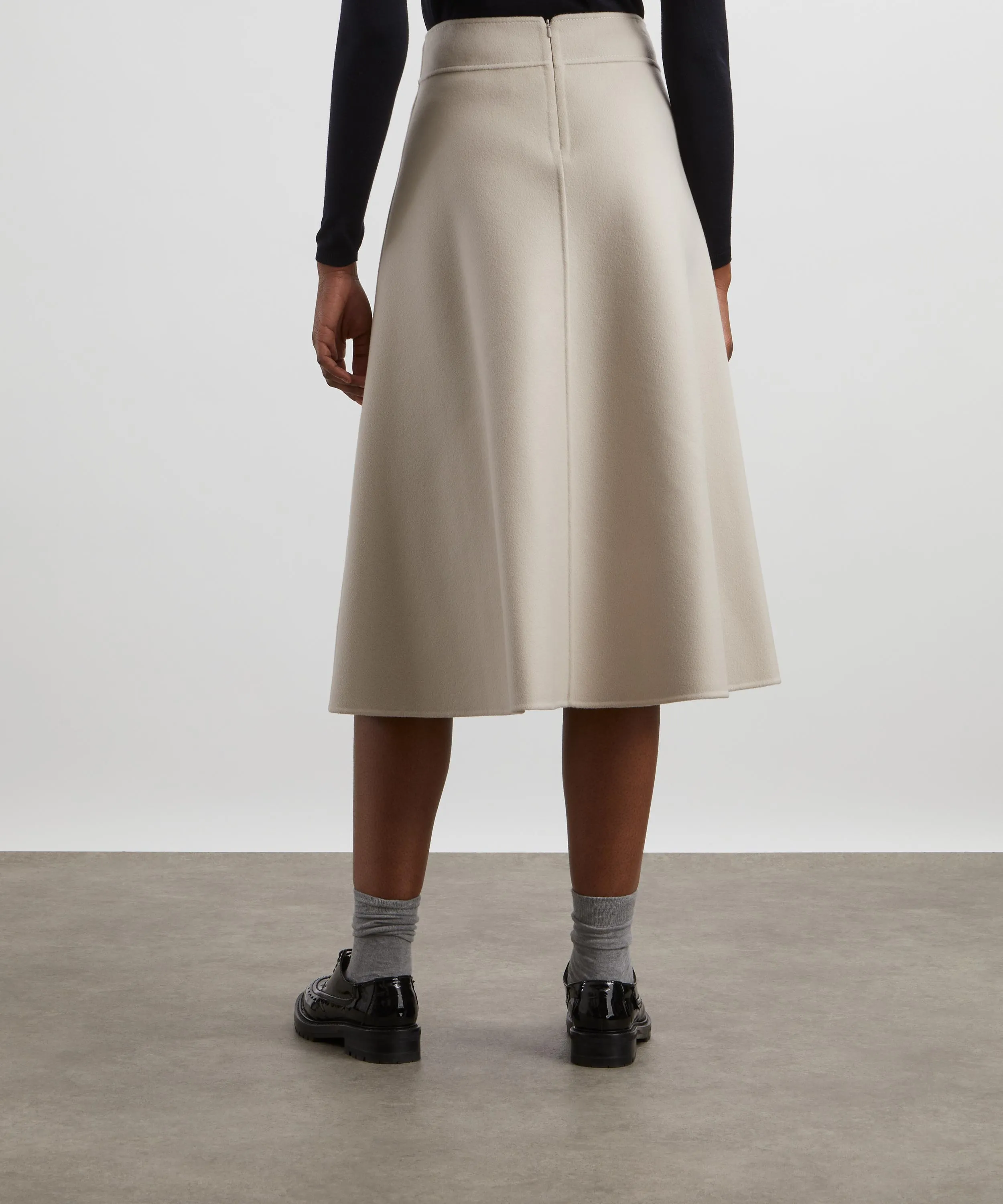 Flared A-Line Wool Skirt