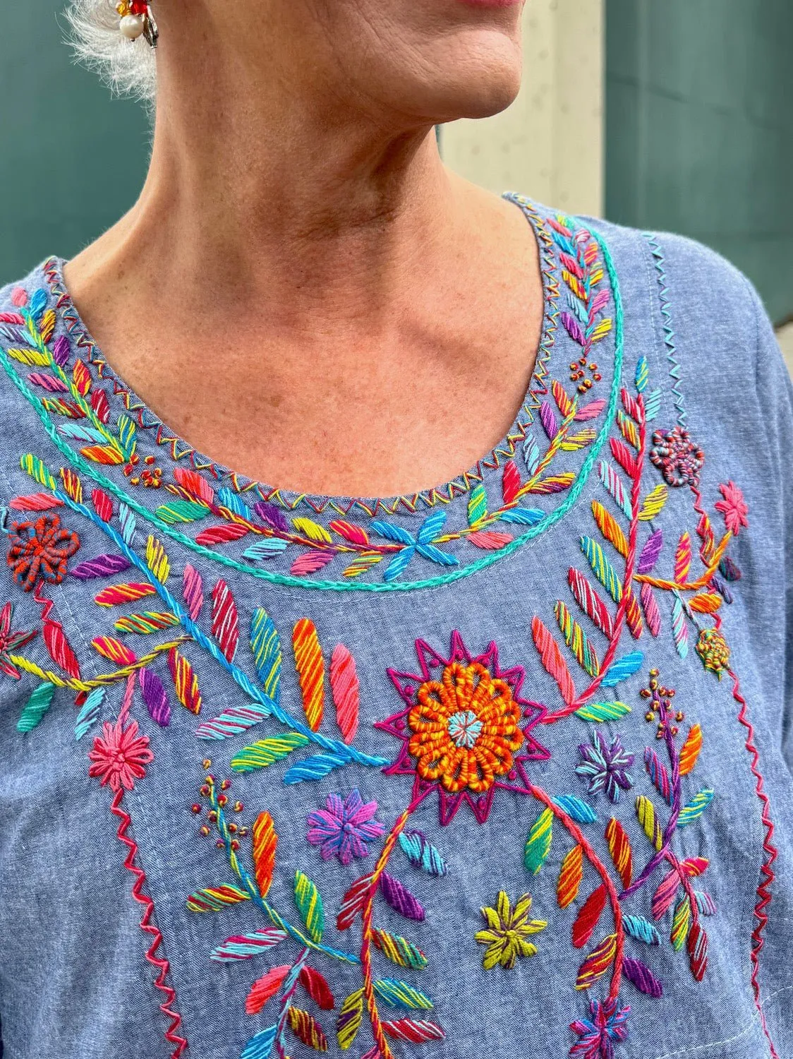 Blue Floral Tunic by Florentina