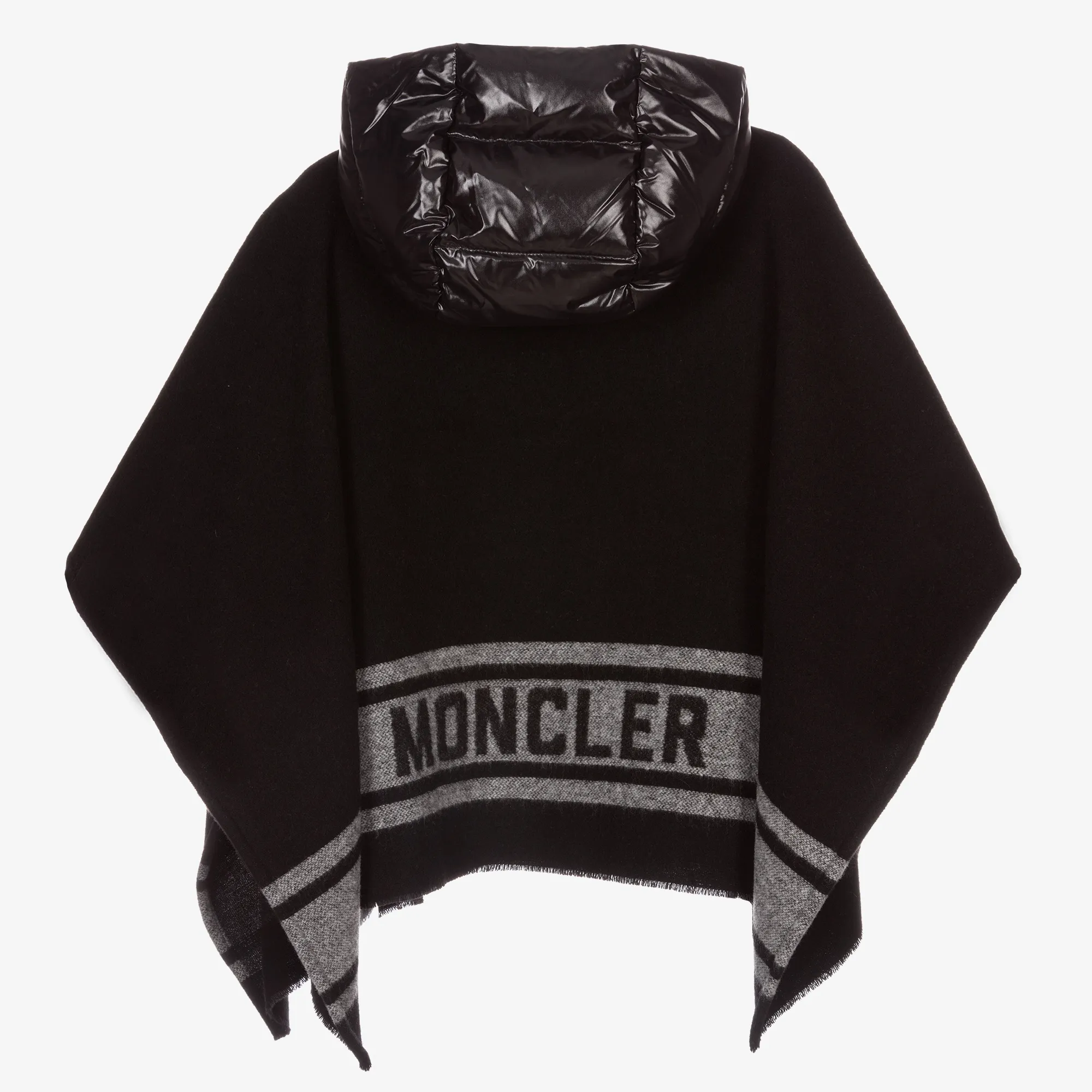 Girls Wool Poncho Black