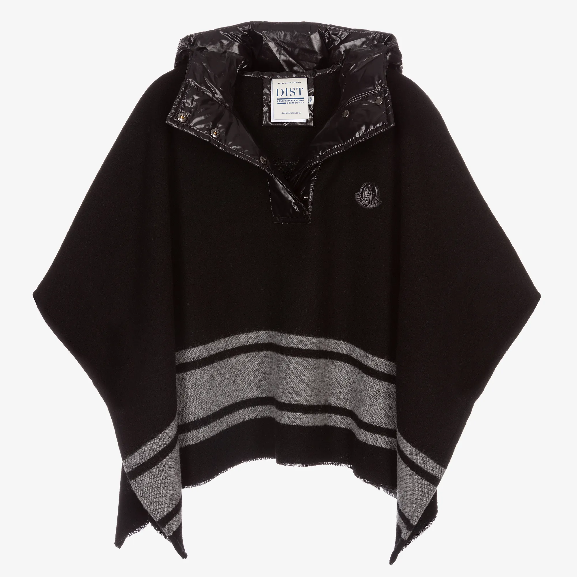 Girls Wool Poncho Black